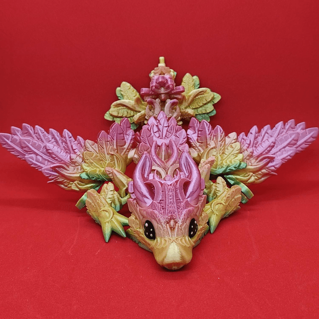 Lunar Winged Taddling Dragon – Articulated Fantasy Figurine & Unique Gift, 3D Printed, Celestial Dragon Decor, Moon themed dragon collectible 