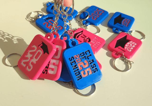 School Leavers Keyrings, Class of 25 Keyrings, Custom 2025 School Keyrings, End of Year Gifts with Unique Messages, School Leavers 2025 Keyrings, 3D Printed Custom Keyrings, End of Year Keyrings 