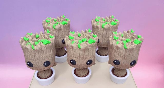 Baby Groot Bobble head 3D Printed – Cute Desk Toy, Plant Pot Style Figure