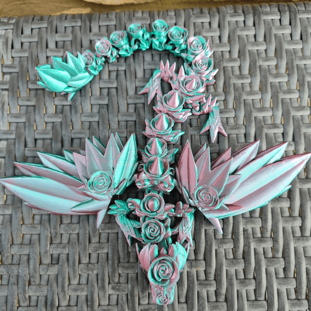 Rose Winged Dragon – Articulated Fantasy Figurine & Unique Gift for Dragon Lovers, 3D Printed Rose Winged Dragon 