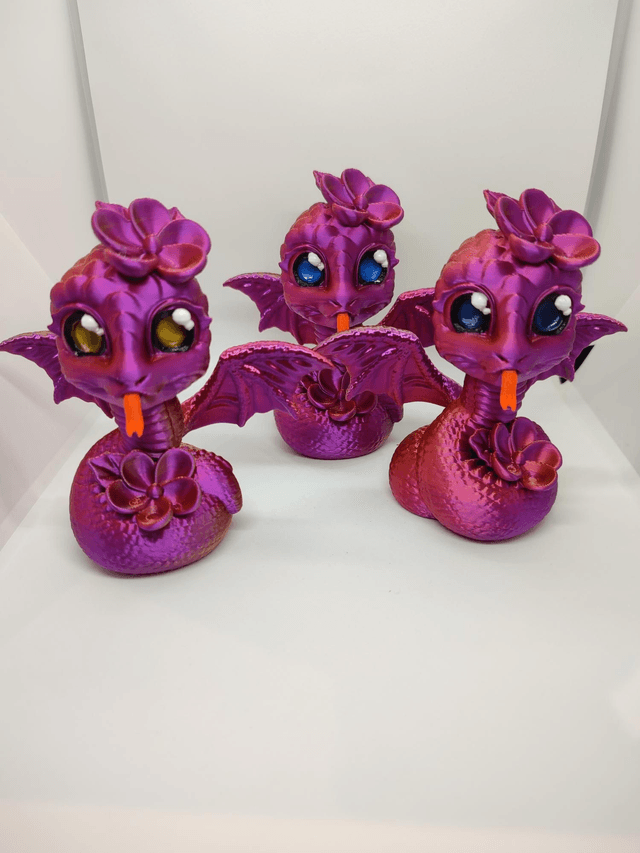 Serpent dragon figurine, fantasy dragon 3D model, 3D printed fantasy creature, serpent dragon, 3D printed dragon with serpent design, high detail serpent dragon 3D model, realistic serpent dragon 3D figure
