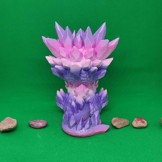Crystal Dragon Hatchling, Dragon Hatchling Figurine, 3D Printed Crystal Hatchling, Cute 