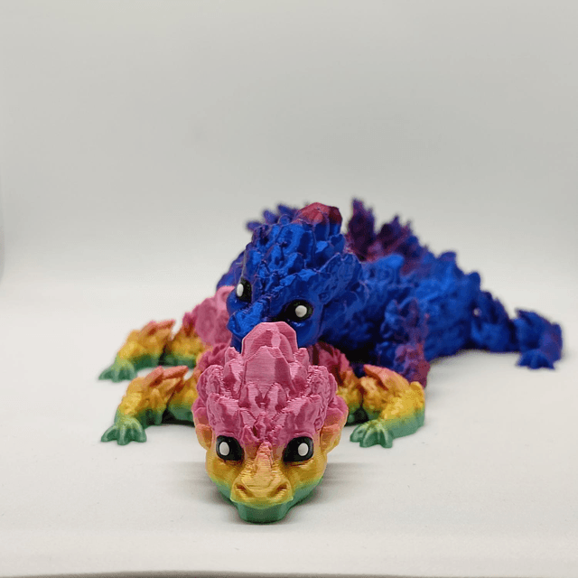 Baby Atlantean Dragon, Fantasy Dragon, Articulated Dragon, 3D Printed Creature, Cute Baby Dragon, Oceanic Baby Dragon, 3D Printed Figurine 
