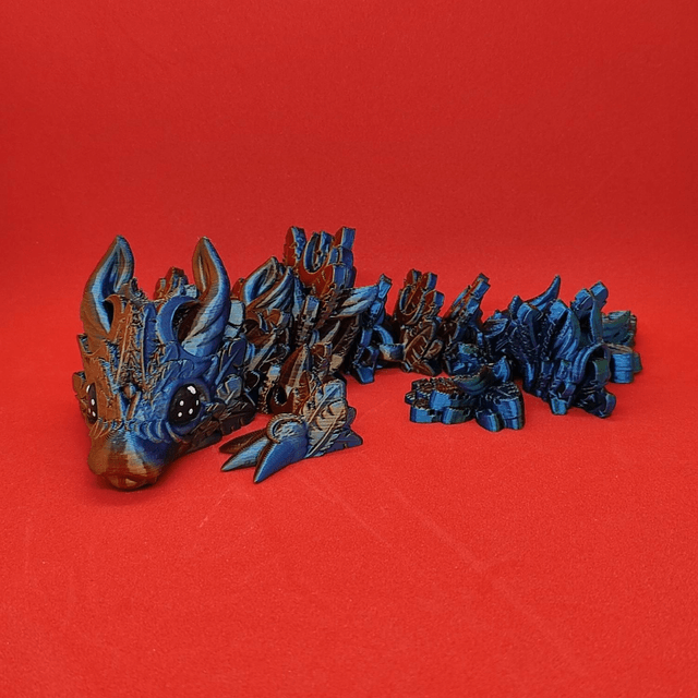 Lunar Taddling Dragon – Articulated Fantasy Figurine & Unique Gift for Dragon Lovers, Celestial Dragon Decor, Moon-themed dragon collectible 