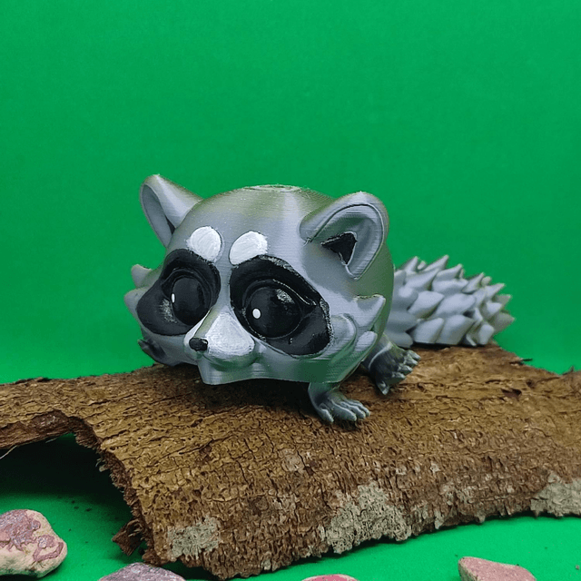 Raccoon, Articulated 3D Printed Raccoon – Poseable, Realistic & Fun Model