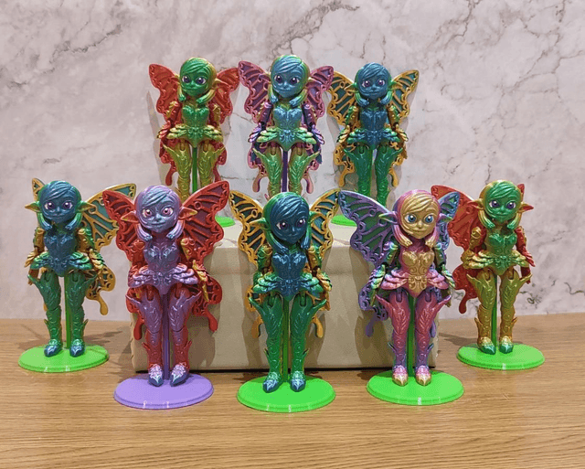 Fairy Dolls, fantasy figurine, handmade fairy decor, PLA miniature, collectible fairy statue, 3D print gift idea, fairy lover present, fairy with stand, fantasy home decoration