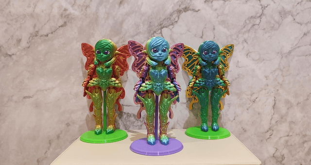Fairy Dolls, fantasy figurine, handmade fairy decor, PLA miniature, collectible fairy statue, 3D print gift idea, fairy lover present, fairy with stand, fantasy home decoration