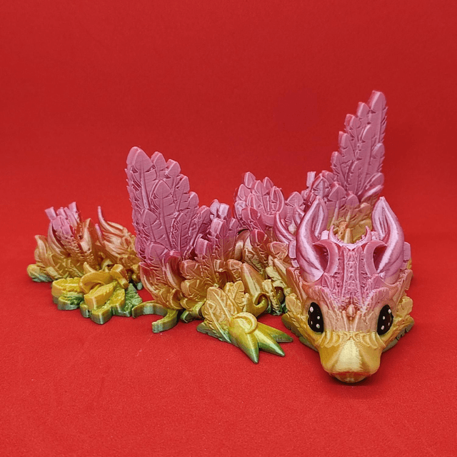 Lunar Winged Taddling Dragon – Articulated Fantasy Figurine & Unique Gift, 3D Printed, Celestial Dragon Decor, Moon themed dragon collectible 