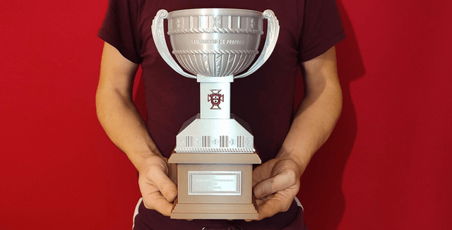 Portugal Trophy Replica, Campeonato de Portugal Replica, Portuguese Championship Trophy Replica, 3D Printed, Decorative Display with Base, Collectibles, Memorabilia, Portuguese Cup