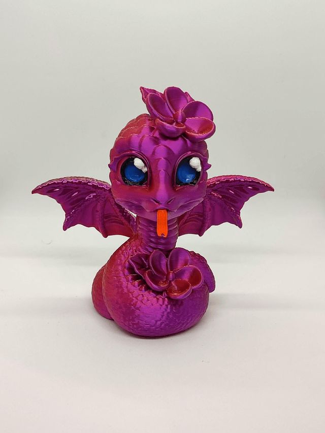 Serpent dragon figurine, fantasy dragon 3D model, 3D printed fantasy creature, serpent dragon, 3D printed dragon with serpent design, high detail serpent dragon 3D model, realistic serpent dragon 3D figure
