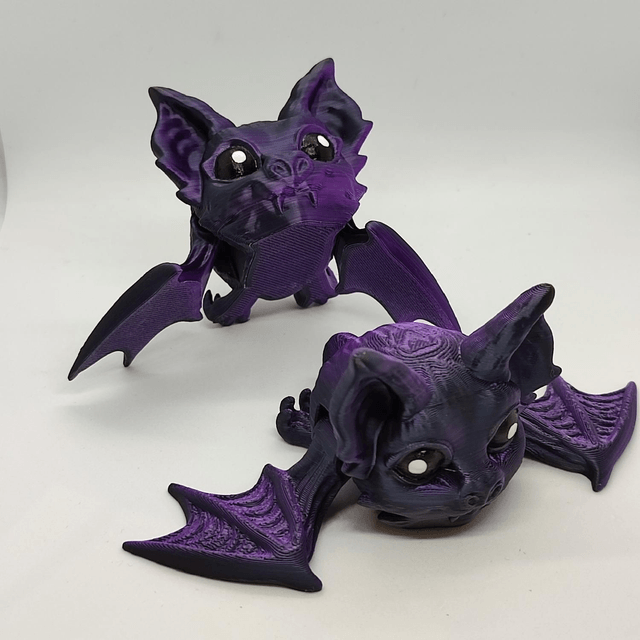 Bat Fidget, Articulated Bat 3D Printed, Halloween Bat Decoration, Poseable Bat, Spooky, Creepy Bat, Gothic Bat Figure, Flexible Bat