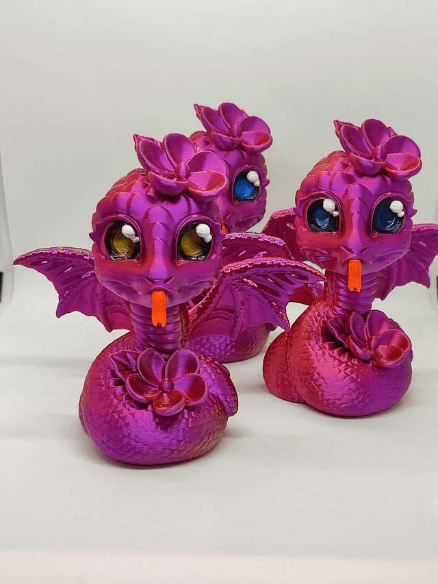 Serpent dragon figurine, fantasy dragon 3D model, 3D printed fantasy creature, serpent dragon, 3D printed dragon with serpent design, high detail serpent dragon 3D model, realistic serpent dragon 3D figure
