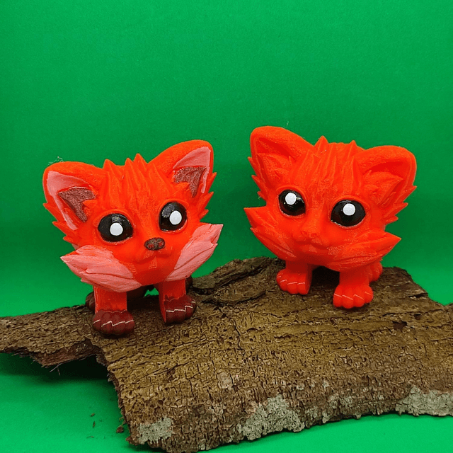 Fox, Articulated 3D Printed Fox – Poseable, Detailed & Ready to Display