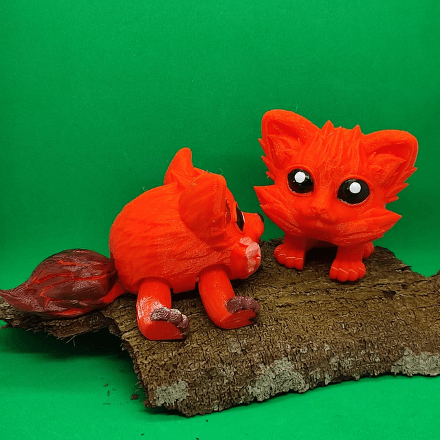 Fox, Articulated 3D Printed Fox – Poseable, Detailed & Ready to Display