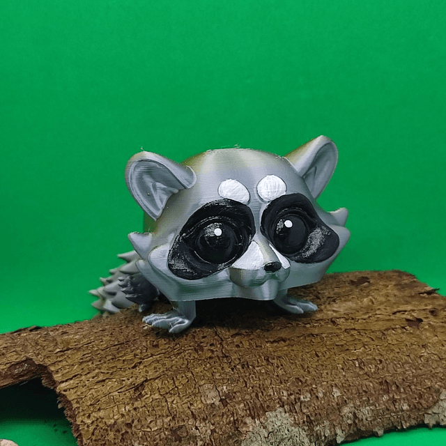 Raccoon, Articulated 3D Printed Raccoon – Poseable, Realistic & Fun Model