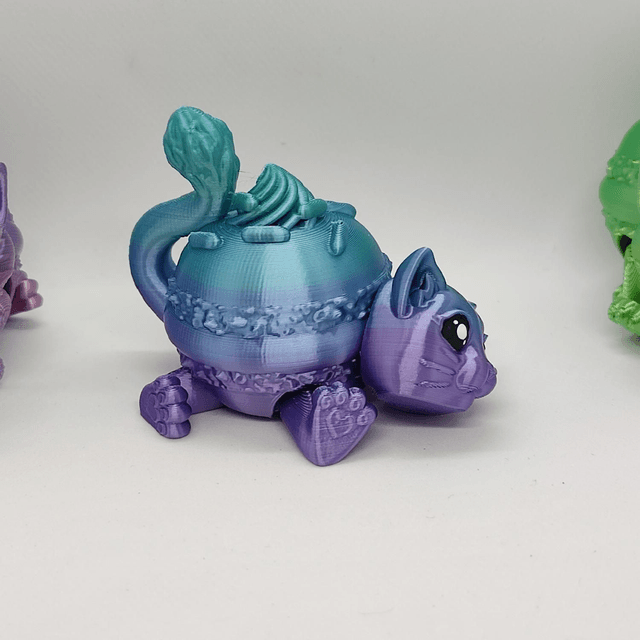Macaron Cat, 3D Printed Macaron Cat, Articulated Kitten, Cute Kitty, Flexible Cat Figurine, Fidget Cat, Kawaii Macaron Cat, Cat Lover Gift, Macaron Cat Figurine, Fidget Pet