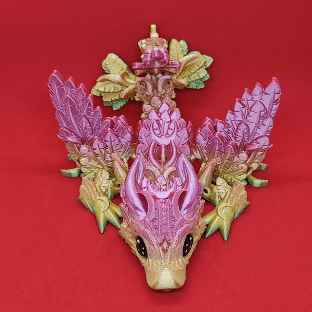 Lunar Winged Taddling Dragon – Articulated Fantasy Figurine & Unique Gift, 3D Printed, Celestial Dragon Decor, Moon themed dragon collectible 