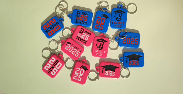 School Leavers Keyrings, Class of 25 Keyrings, Custom 2025 School Keyrings, End of Year Gifts with Unique Messages, School Leavers 2025 Keyrings, 3D Printed Custom Keyrings, End of Year Keyrings 