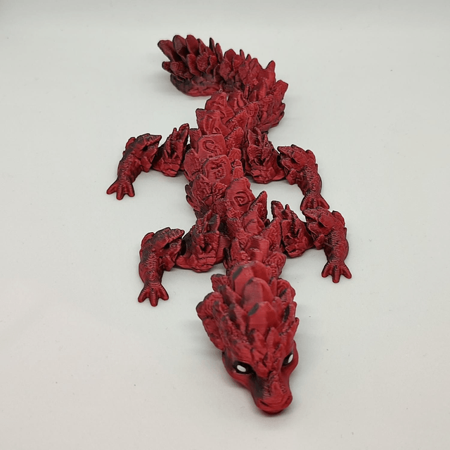 Baby Atlantean Dragon, Fantasy Dragon, Articulated Dragon, 3D Printed Creature, Cute Baby Dragon, Oceanic Baby Dragon, 3D Printed Figurine 