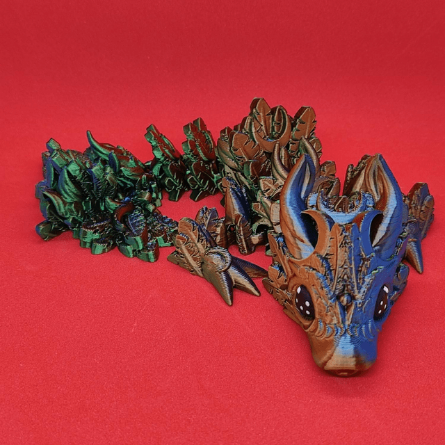 Lunar Taddling Dragon – Articulated Fantasy Figurine & Unique Gift for Dragon Lovers, Celestial Dragon Decor, Moon-themed dragon collectible 