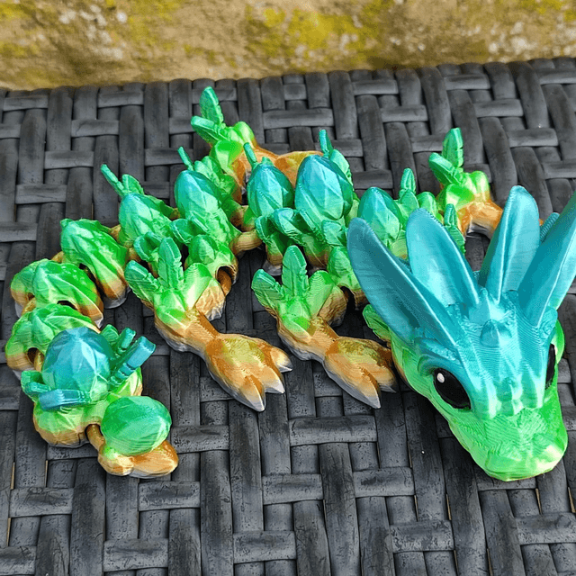 Baby Easter Dragon – Cute Articulated Fantasy Figurine & Spring Gift, Baby Easter Dragon, 3D Printed Easter Dragon 