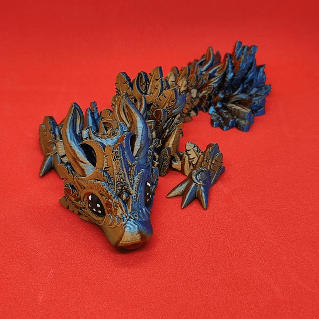 Lunar Taddling Dragon – Articulated Fantasy Figurine & Unique Gift for Dragon Lovers, Celestial Dragon Decor, Moon-themed dragon collectible 