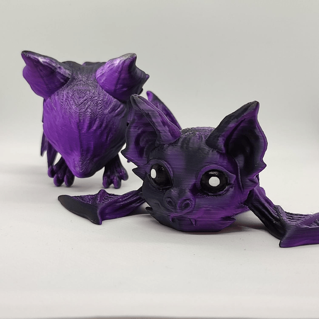 Bat Fidget, Articulated Bat 3D Printed, Halloween Bat Decoration, Poseable Bat, Spooky, Creepy Bat, Gothic Bat Figure, Flexible Bat