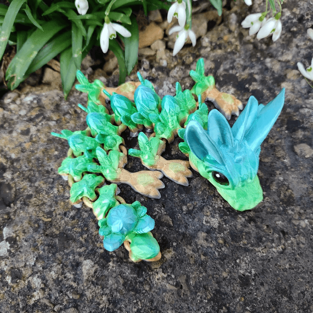 Baby Easter Dragon – Cute Articulated Fantasy Figurine & Spring Gift, Baby Easter Dragon, 3D Printed Easter Dragon 