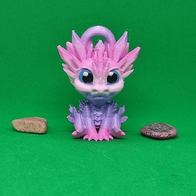 Crystal Dragon Hatchling, Dragon Hatchling Figurine, 3D Printed Crystal Hatchling, Cute 