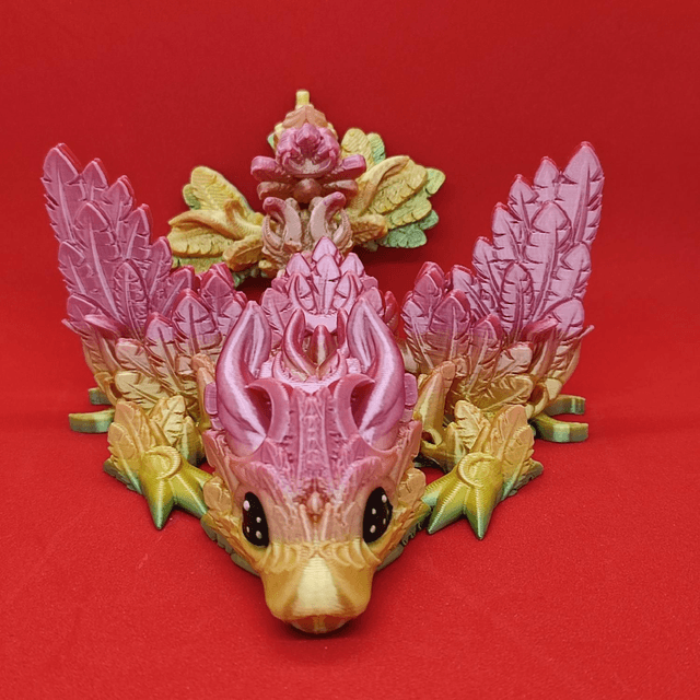 Lunar Winged Taddling Dragon – Articulated Fantasy Figurine & Unique Gift, 3D Printed, Celestial Dragon Decor, Moon themed dragon collectible 